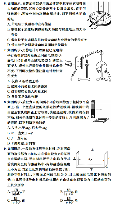 2017年湖南师大附中高二上物理期末试题