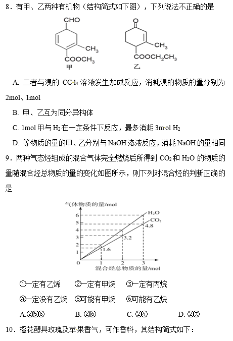 2017年衡阳八中高二上化学期末试卷