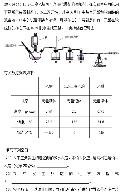 2017年衡阳八中高二上化学期末试卷