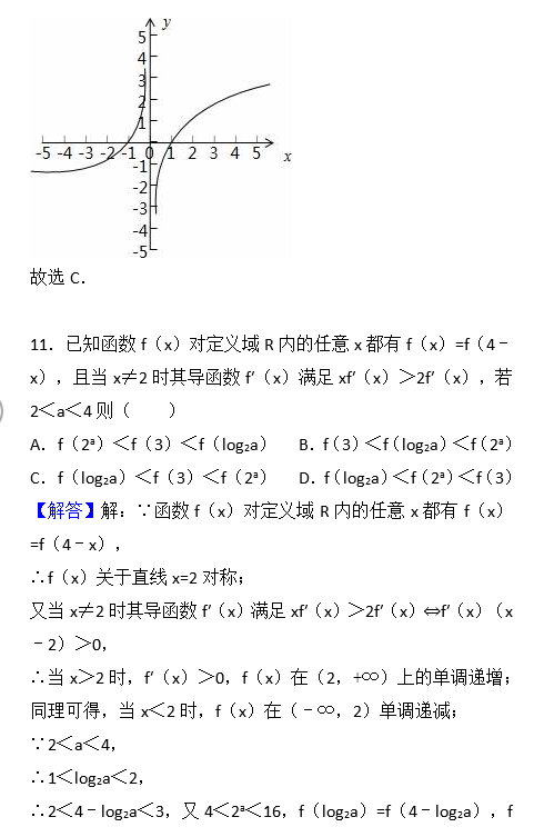 2017年常德一中高二下文科数学月考试卷