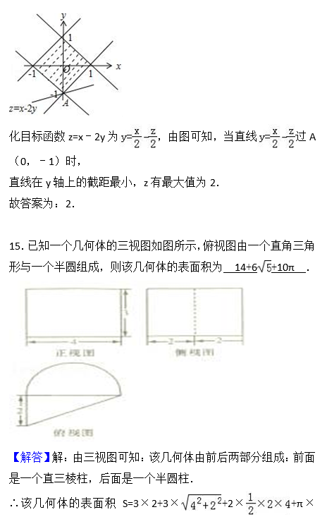 2016年长沙一中高二上文科数学期末试卷