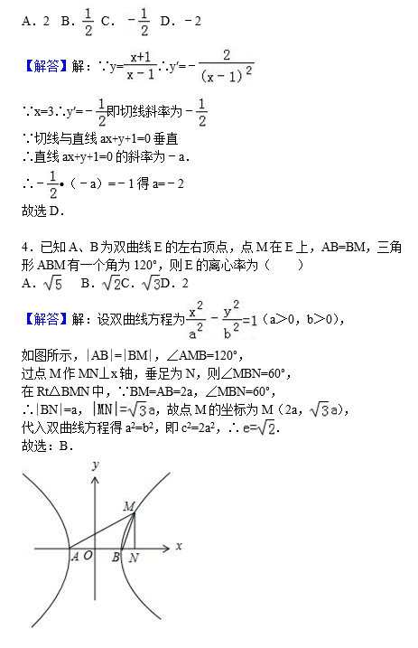 2016衡阳八中高二下数学月考试题