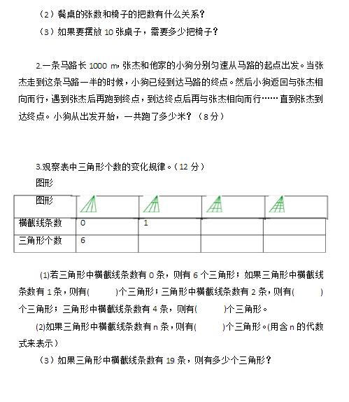 人教版小学六年级上册数学第八单元测试题