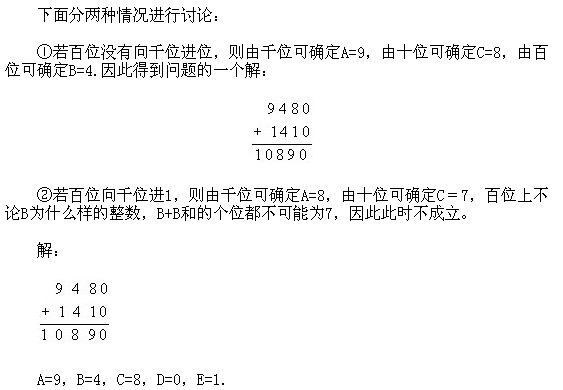 2018三年级数学奥数知识点指导：填字谜（一）