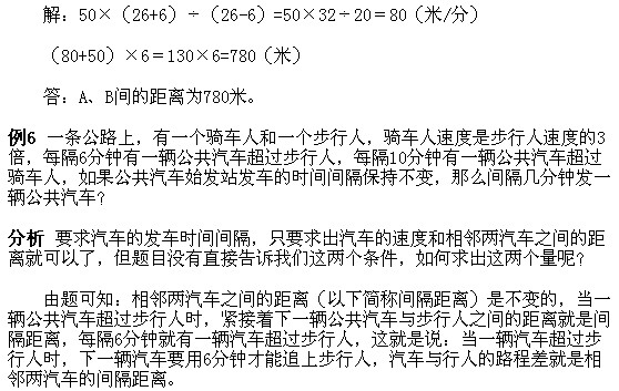 2018长沙五年级奥数知识点详解：行程问题