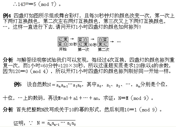 2018长沙五年级奥数知识点详解：同余数的概念和性质