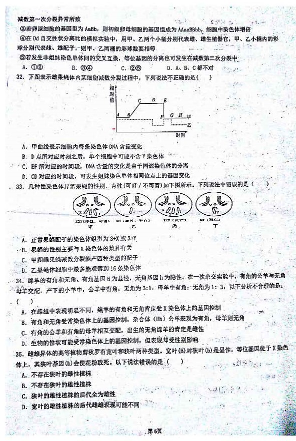 2015年雅礼中学理实班高二上生物月考试题