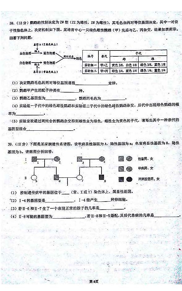 2015年雅礼中学理实班高二上生物月考试题