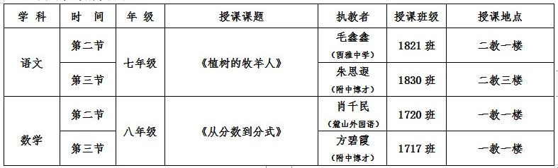 湖南师大附中博才实验中学10月26日校园开放日活动