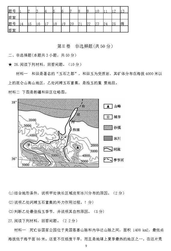 2018年长郡中学高三上历史第三次月考试题