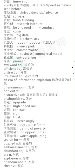 200个四六级翻译高频词