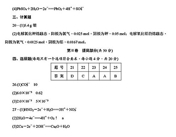 2018年湖南师大附中高二上化学（理）期中试卷