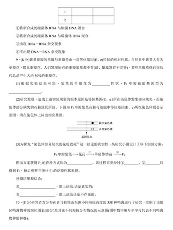 2018年湖南师大附中高二上生物期中试卷