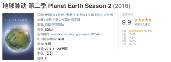 对于纪录片爱好者来说，追BBC题材广泛、制作精良的纪录片是人生一大乐事。今天小编给大家介绍一部“神级纪录片”，BBC Earth系列。