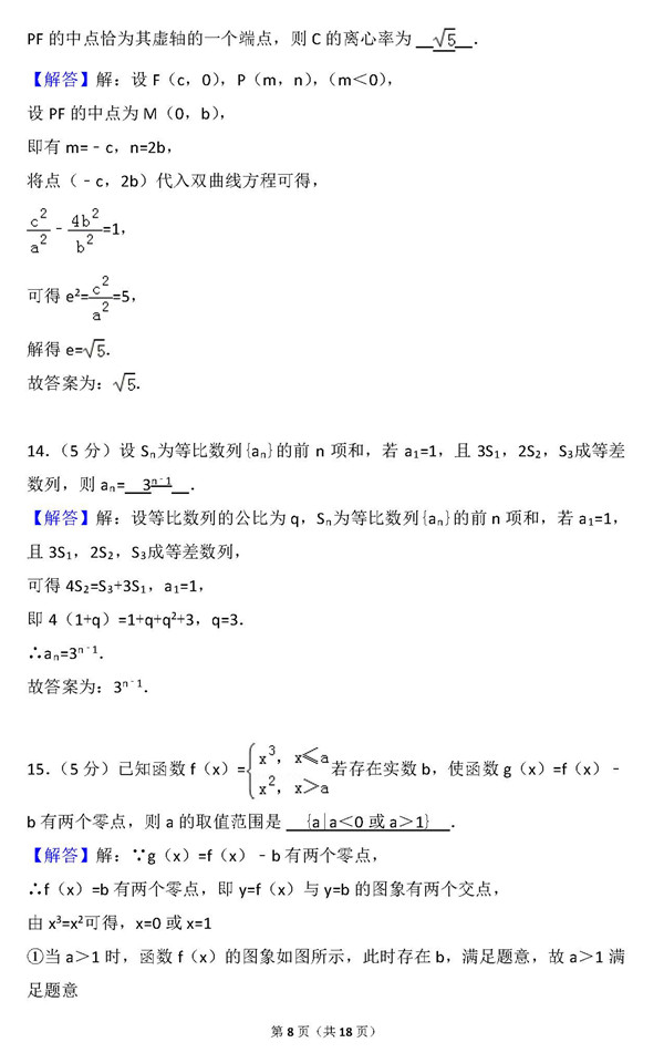 2015年湖南卷高考理科数学真题及答案