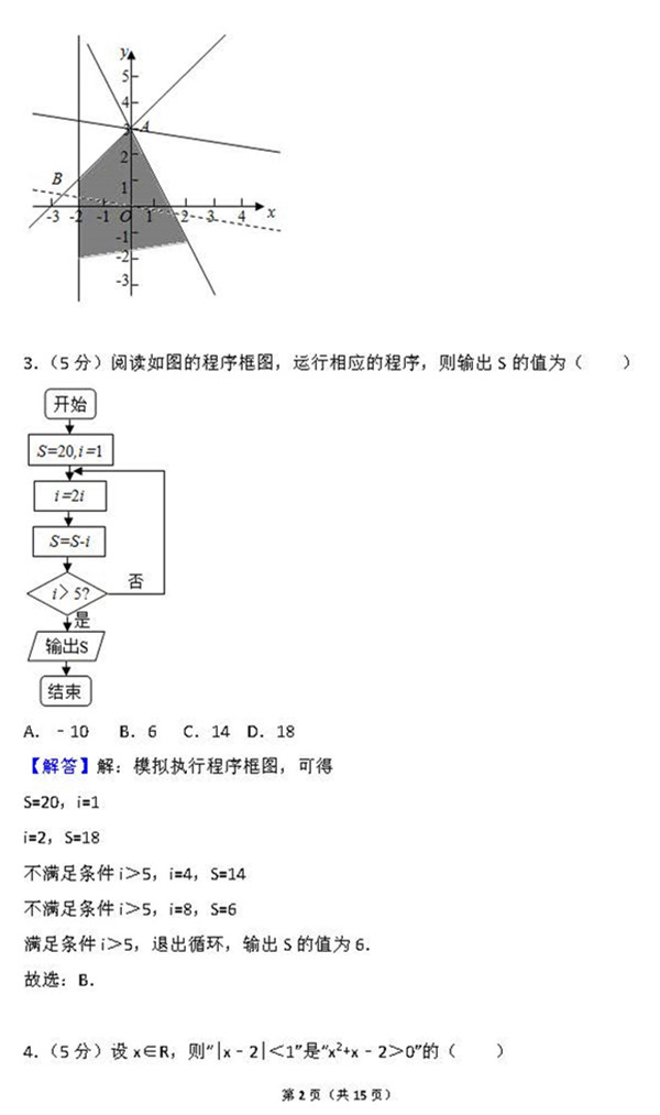 2015年天津卷高考理科数学真题及答案