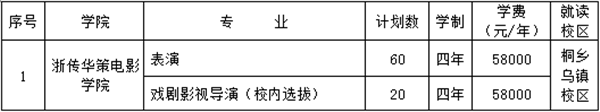 浙江传媒学院2019年招生简章