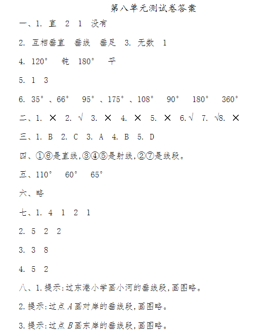 2019长沙四年级数学上册人教版单元测试：第八单元