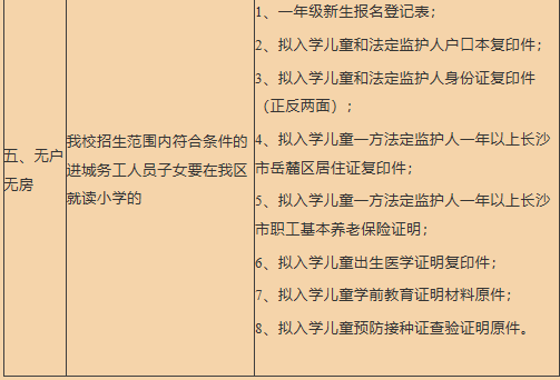 2019年长沙岳麓区望月湖第二小学秋季新生招生公告