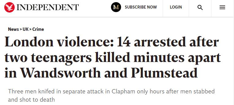 伦敦连续暴力事件已致3死3伤 警方已逮捕14人