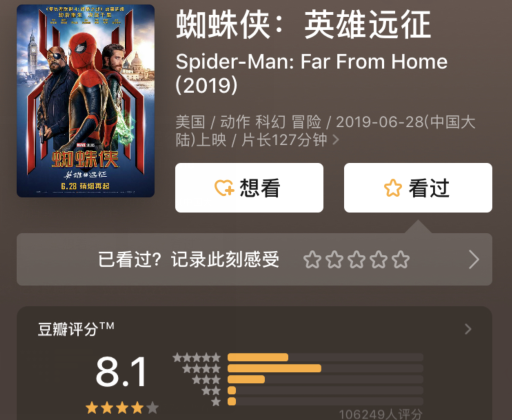 《蜘蛛侠：英雄远征》票房破6亿 称霸暑期档！