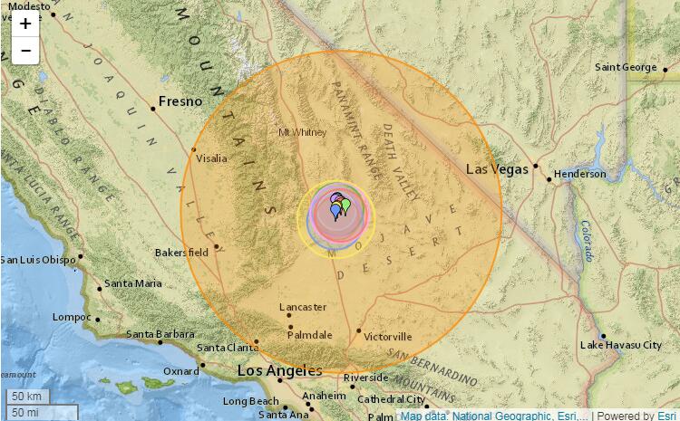 加利福尼亚州地震6.4级 为25年来最强地震