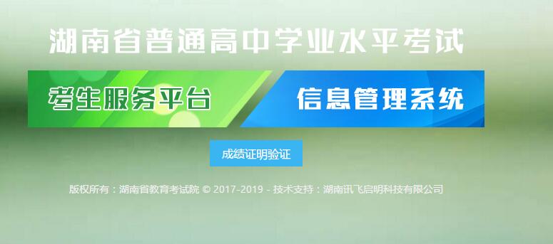湖南省2019学业水平考试成绩