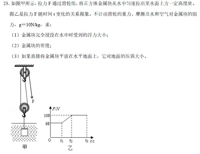 2019年8月长沙长郡集团启航杯物理试卷