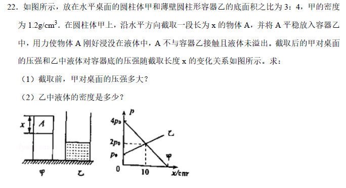 2019年8月长沙长郡集团启航杯物理试卷