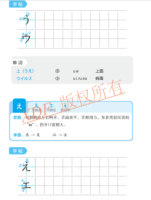 新东方《零基础开口说日语》：第二章 日语50音