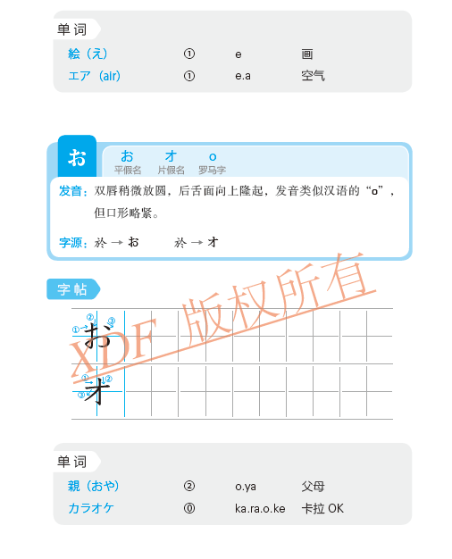 新东方《零基础开口说日语》：第二章 日语50音