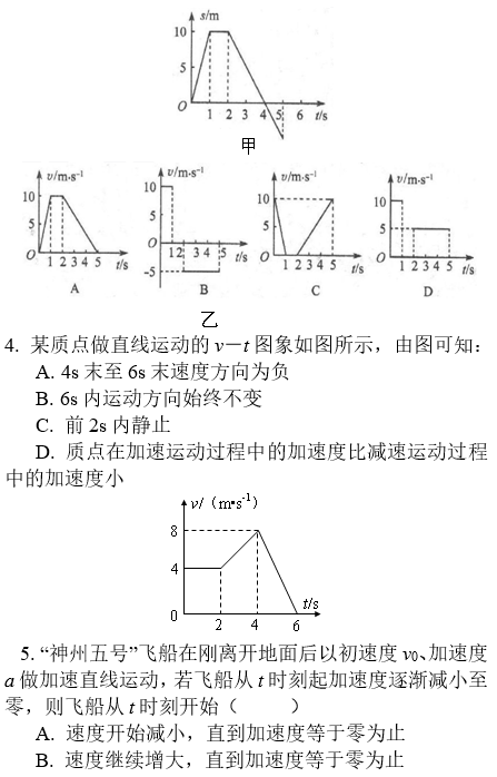 2019湖南长沙高一物理期末复习试题：小车匀变速运动