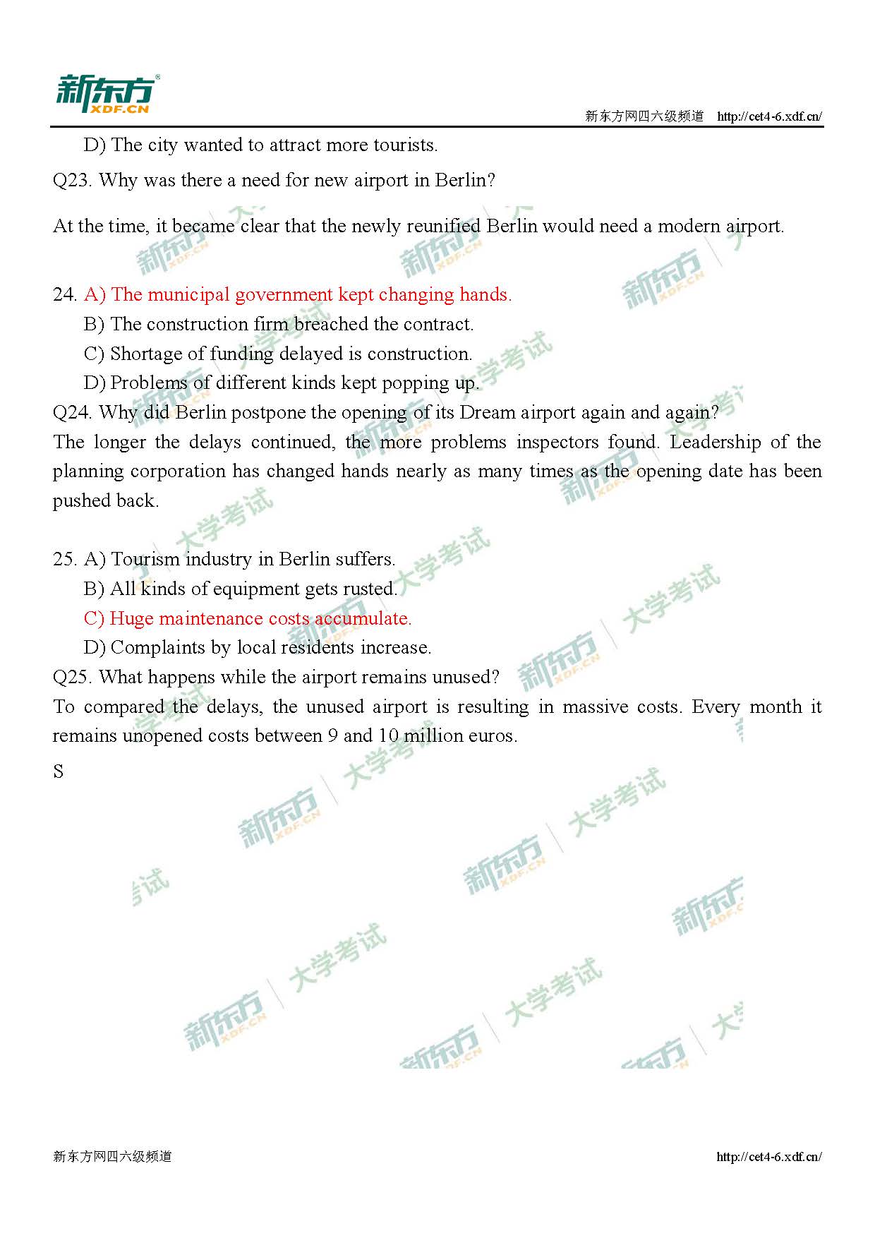 2019年12月六级听力解析（大连新东方）