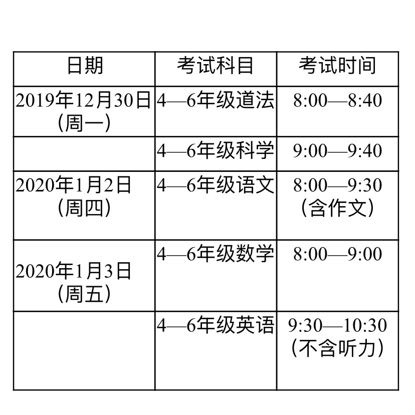 天津各区中小学期末考时间汇总（附寒假放假时间）图1