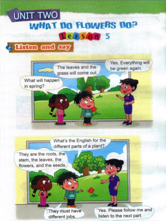 北京版小学英语五年级下册教材：Unit 2 What do flowers do ?新东方网