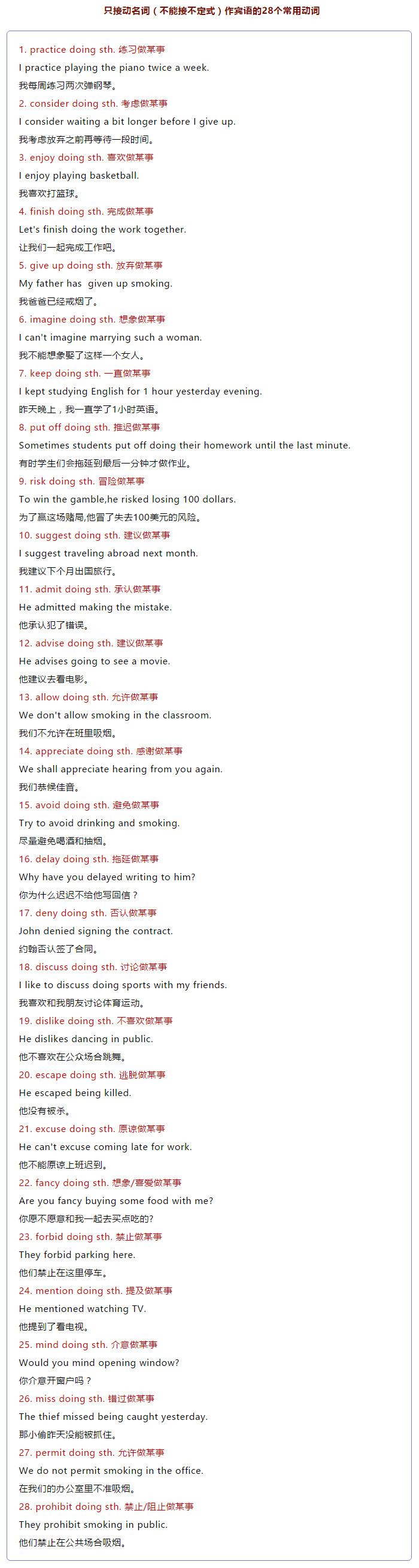 高考语法必考知识点：还在为动词后面接不定式还是动名词而发愁？