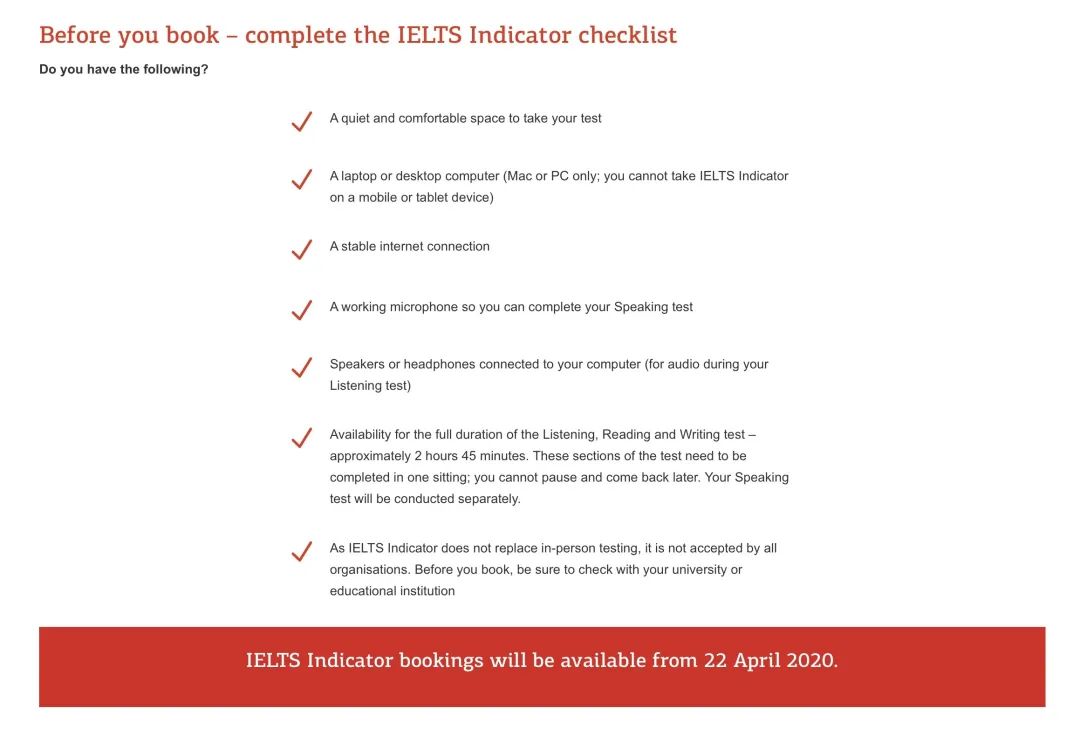 中国大陆BC官方暂时不推行IELTS Indicator的考试，但学生是否可以在中国大陆参加IELTS Indicator考试，需要进一步检验。