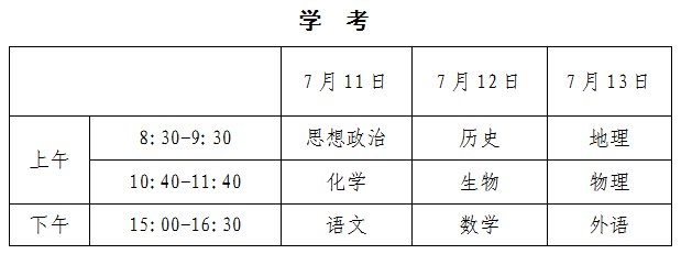 2020长沙市望城区高考/高二学考时间、考点、考场安排