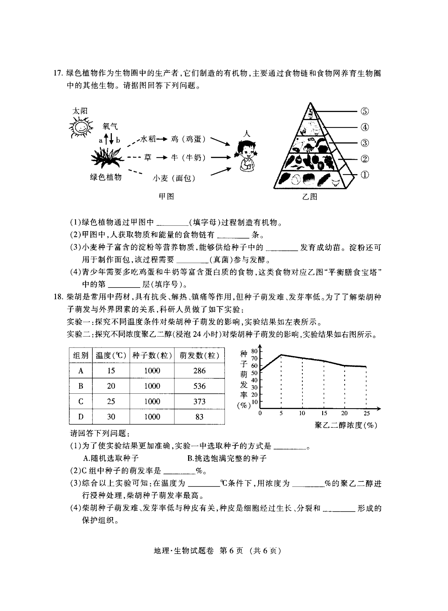 中考生物试卷