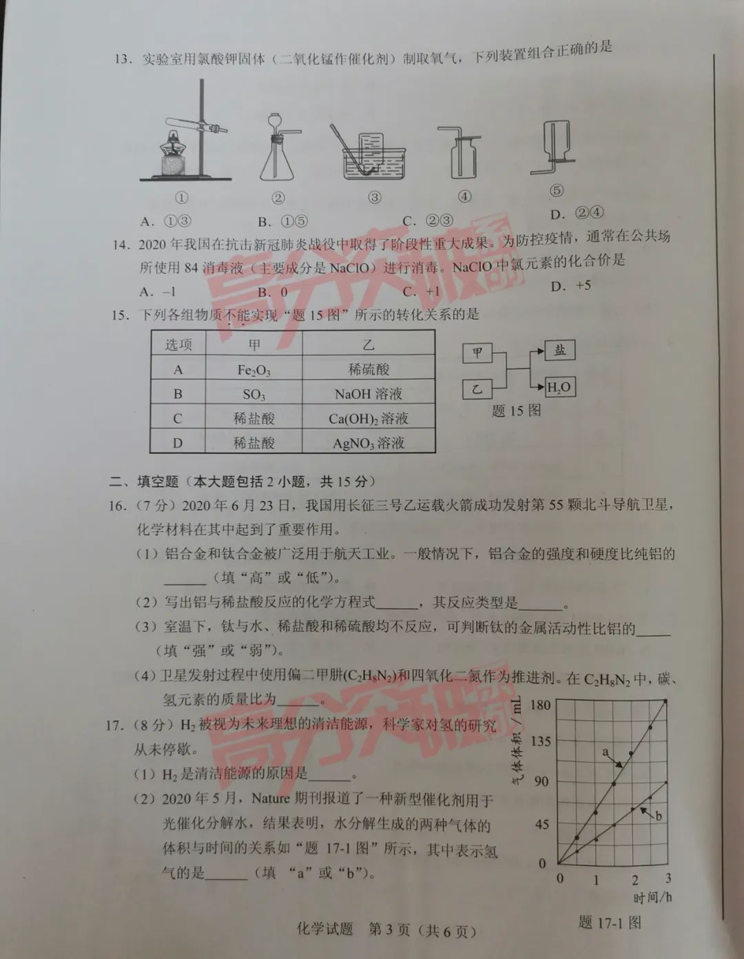 2020广东中考化学答案网友版