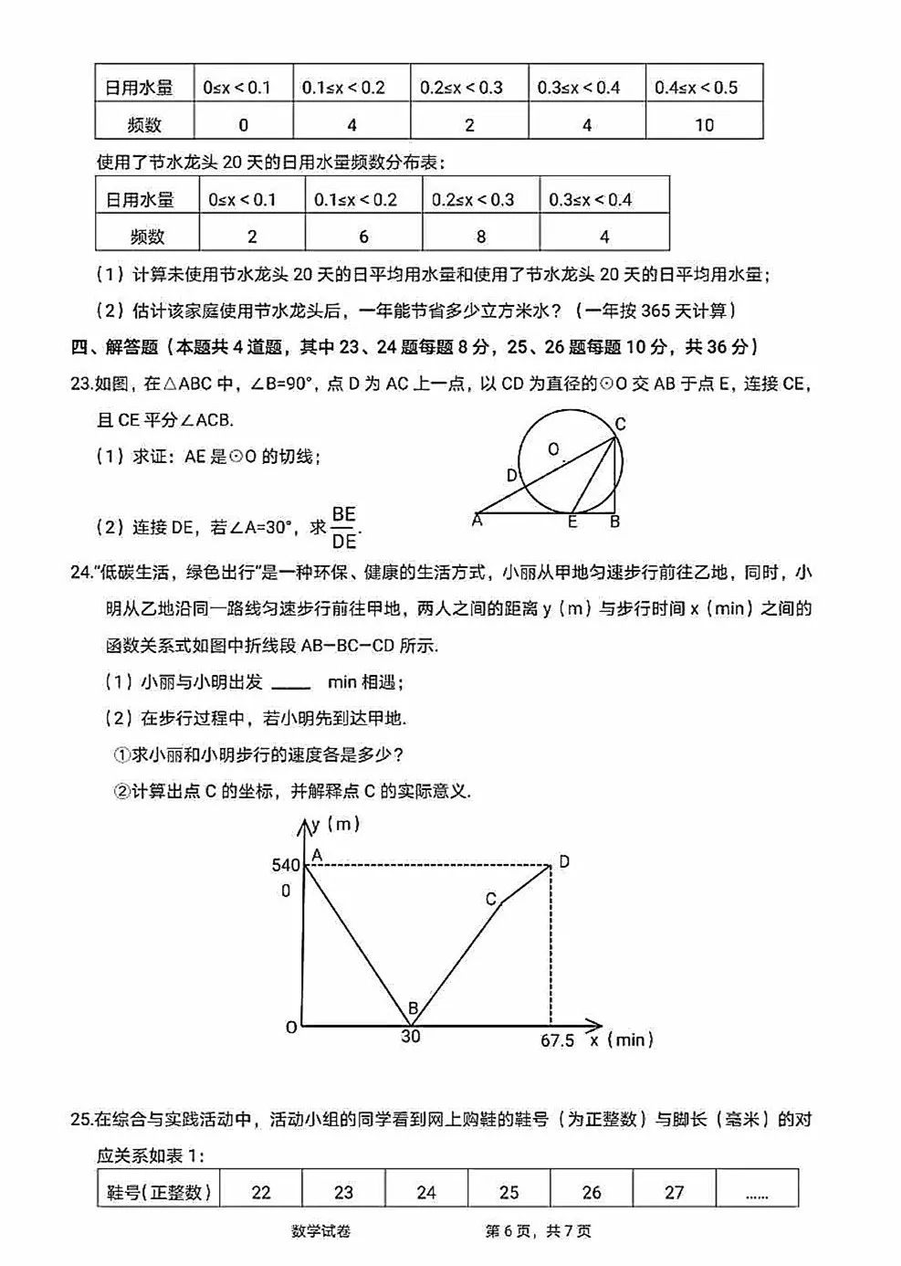 2020宁夏中考数学试题及答案(图片版)