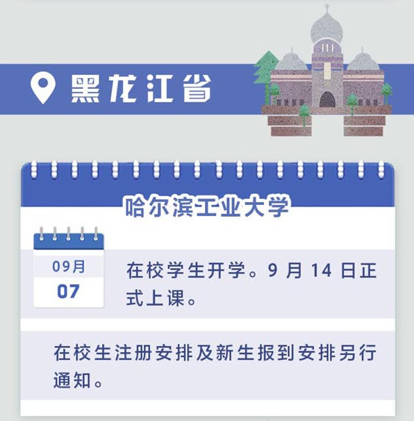 哈工大2020级研究生新生开学时间