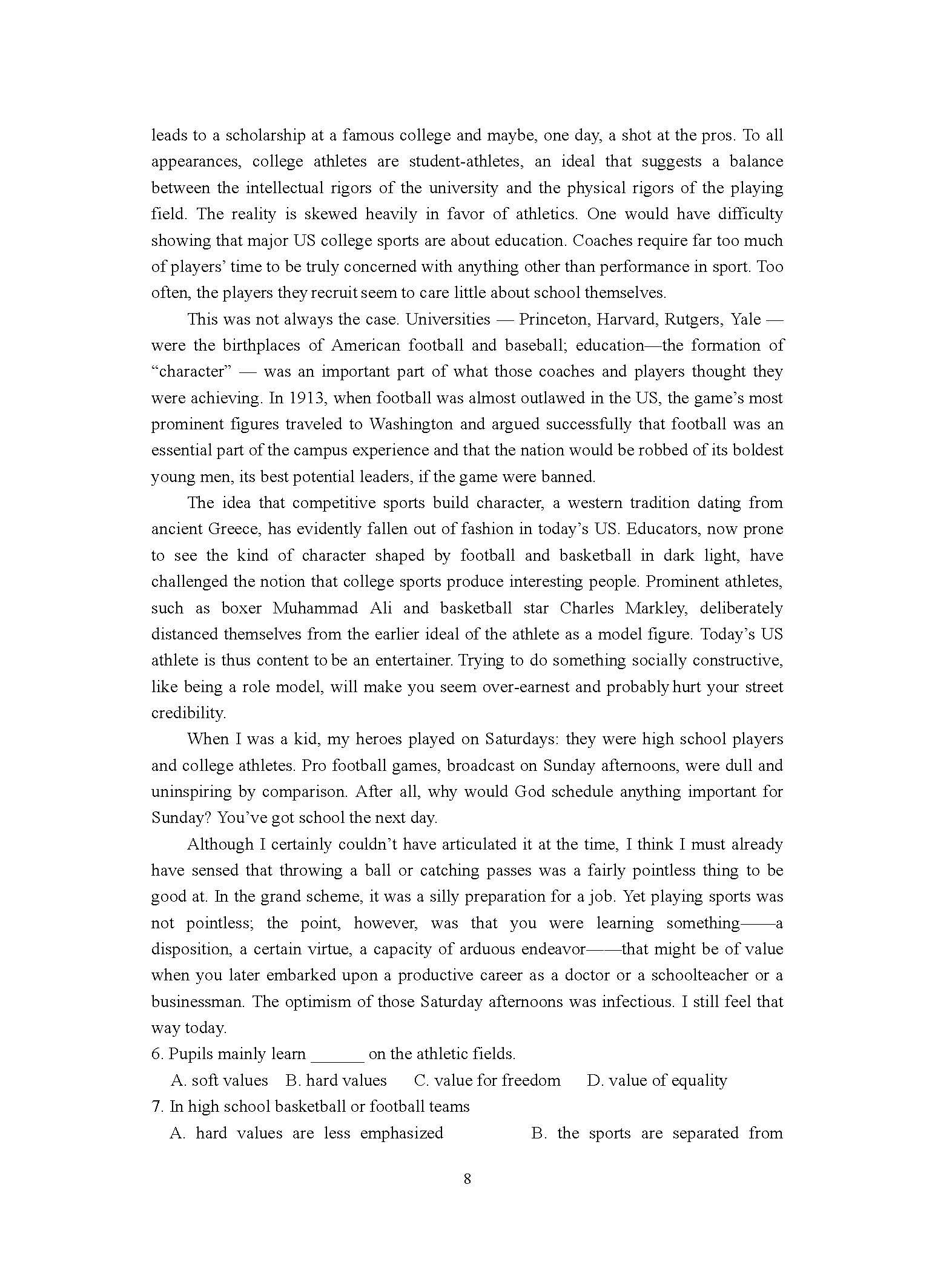 642基础英语2015年考研初试试卷真题（青岛大学）