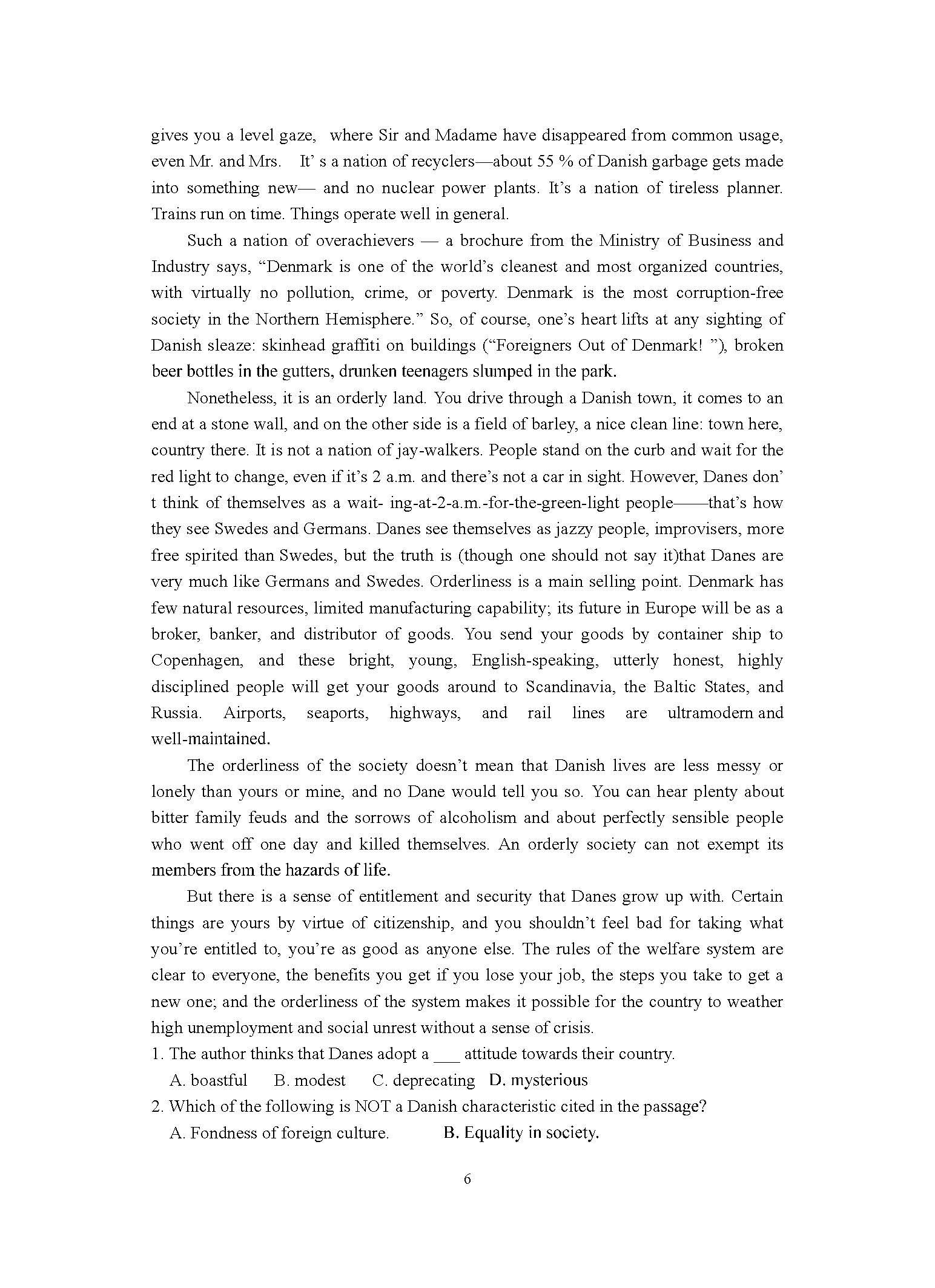 642基础英语2015年考研初试试卷真题（青岛大学）