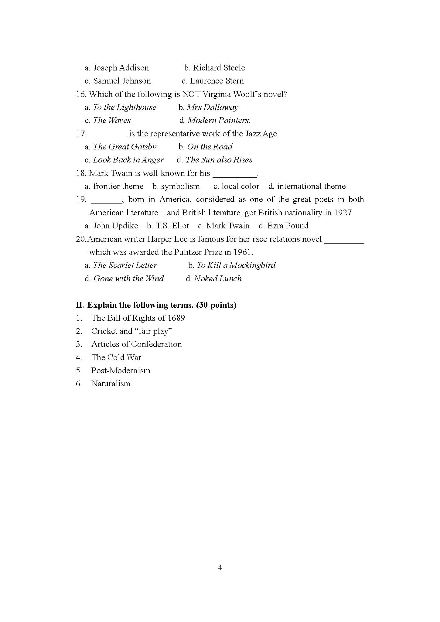 808英语综合2015年考研初试试卷真题（青岛大学）