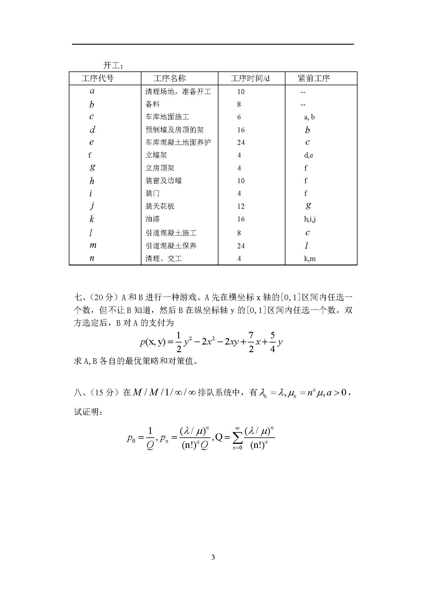 872运筹学2015年考研初试试卷真题（青岛大学）