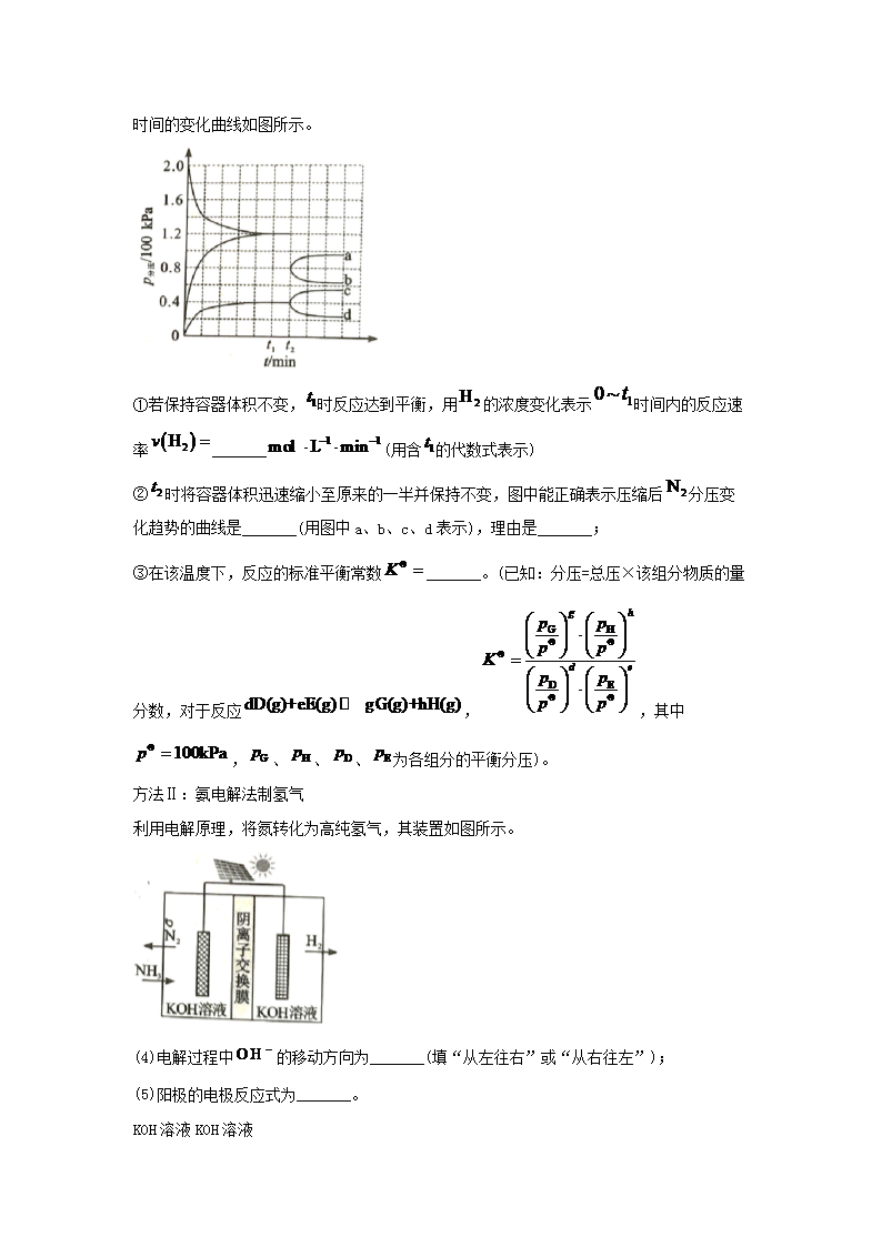 2021年湖南普通高中学业水平选择性考试化学试题及答案