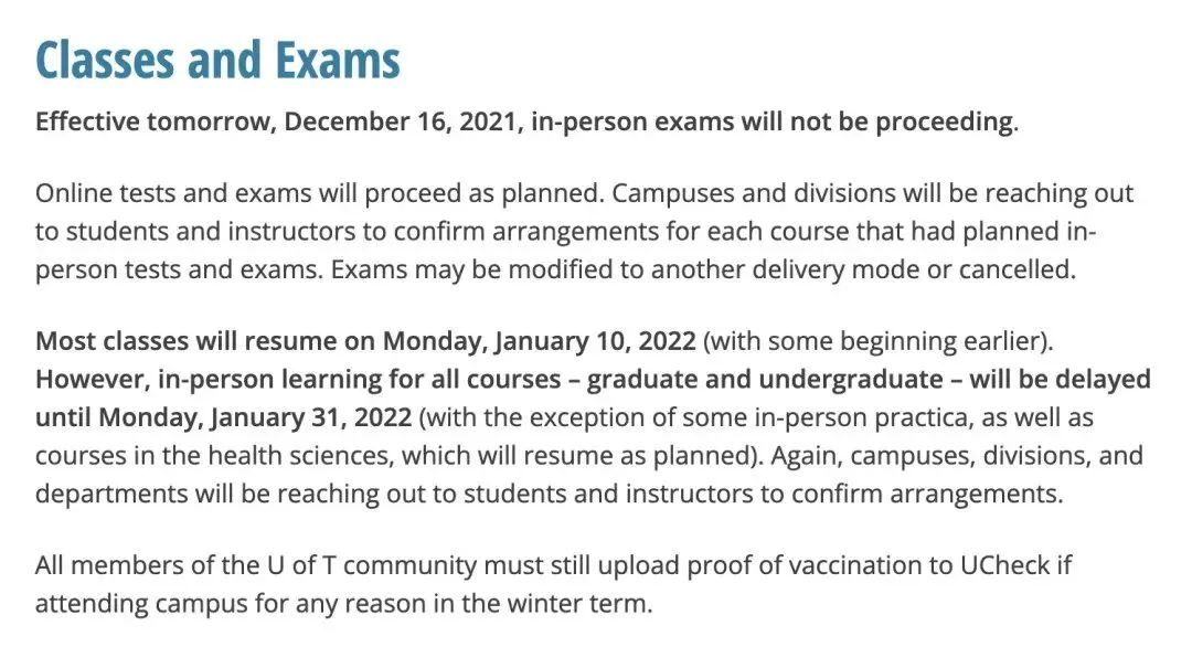 2022春季开学在即，来看看加拿大各高校春季开学政策！