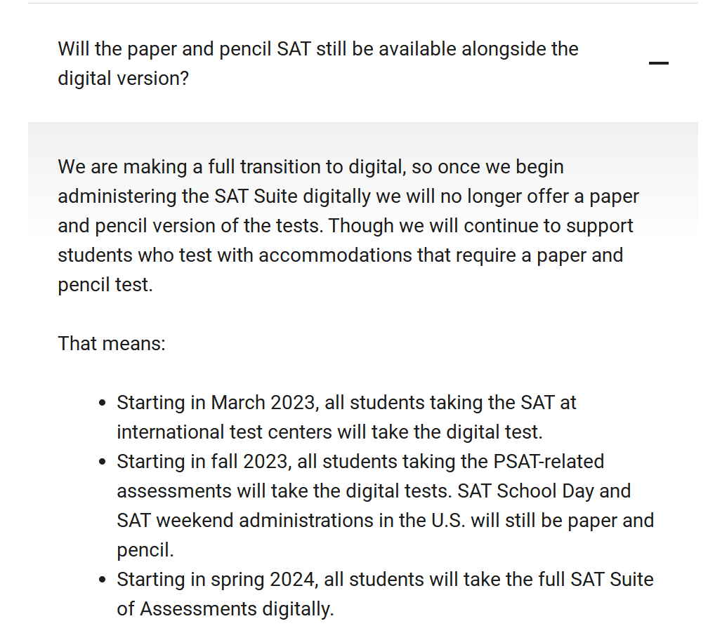 SAT机考2023年春季开启！对考生有何影响？