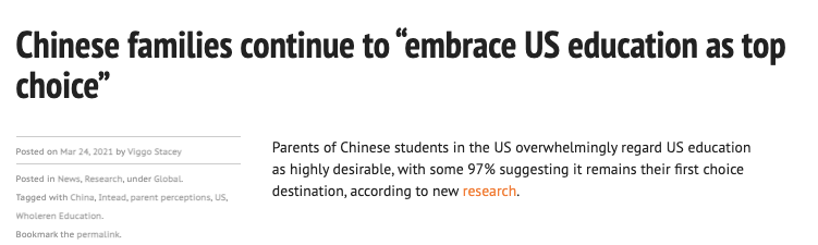 97%中国留学家庭选择美国，原因出奇一致…